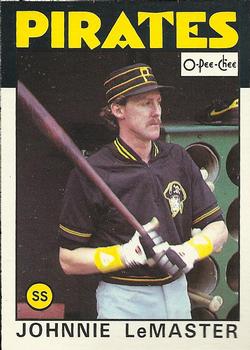 1986 O-Pee-Chee Baseball Cards 289     Johnnie LeMaster